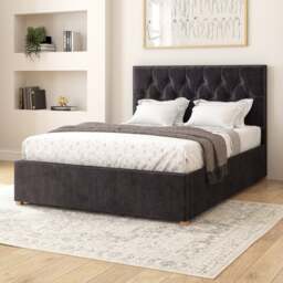 Olivier Plush Velvet Adjustable Bed - thumbnail 1
