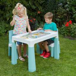 Liberty House Kids Height Adjustable Table And Two Chairs Set - thumbnail 2