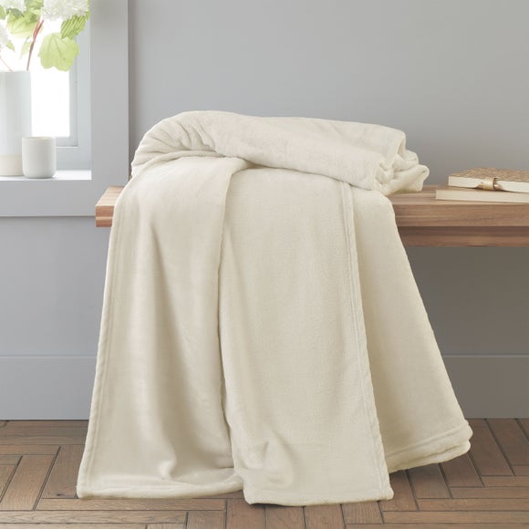 Catherine Lansfield Raschel Velvet Touch Throw Blanket 200cm x 240cm - image 1