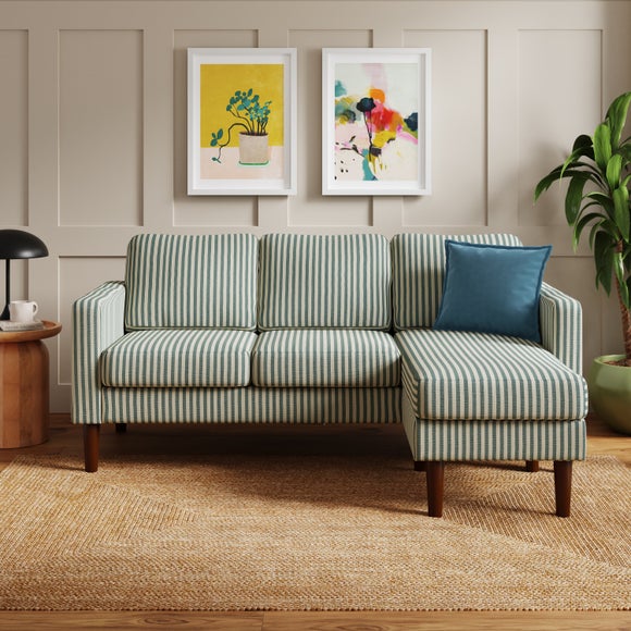 Jacob Linford Stripe Compact Corner Chaise Sofa - image 1