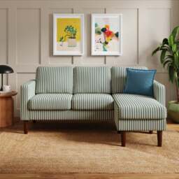 Jacob Linford Stripe Compact Corner Chaise Sofa