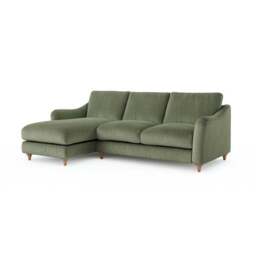Hattie Matte Plush Velvet Corner Chaise Sofa - thumbnail 6