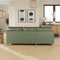 Hattie Matte Plush Velvet Corner Chaise Sofa - thumbnail 3