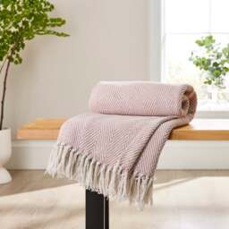 Soft Wool Throw Blush by Cox Cox