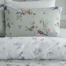Catherine Lansfield Songbird Reversible Duvet Cover & Pillowcase Set - thumbnail 2