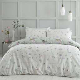 Catherine Lansfield Songbird Reversible Duvet Cover & Pillowcase Set - thumbnail 3