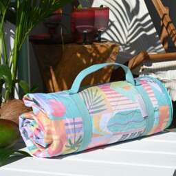 Navigate Coconut Grove Extra Large Quilted Ombre Picnic Blanket - thumbnail 1