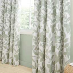 Ava Floral Polycotton Blackout Eyelet Curtains - thumbnail 4