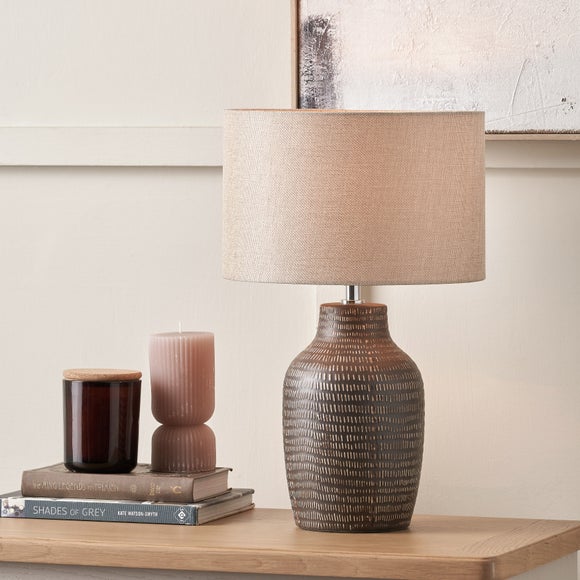 Pacific Lifestyle Kai Textured Ceramic Table Lamp - image 1