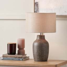 Pacific Lifestyle Kai Textured Ceramic Table Lamp - thumbnail 1