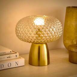 Silas Embossed Glass Table Lamp - thumbnail 2