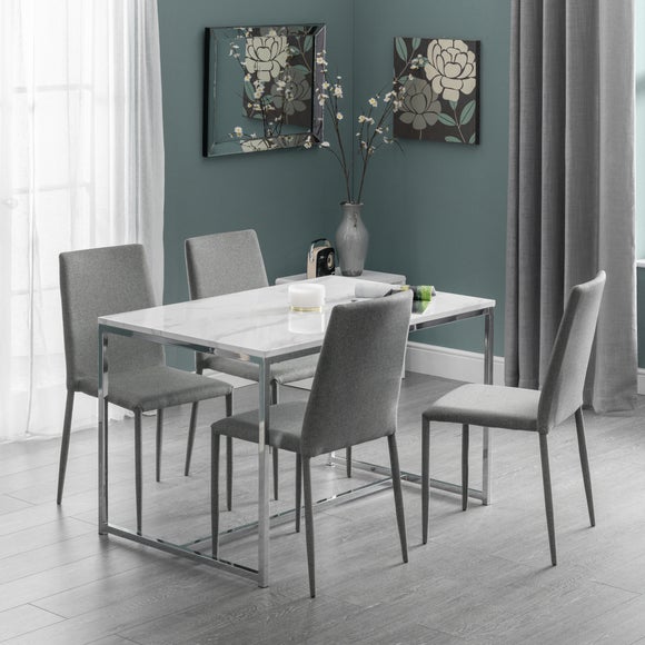 Scala 4 Seater Rectangular Dining Table, White - image 1