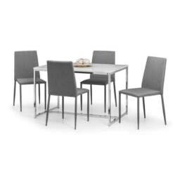 Scala 4 Seater Rectangular Dining Table, White - thumbnail 6