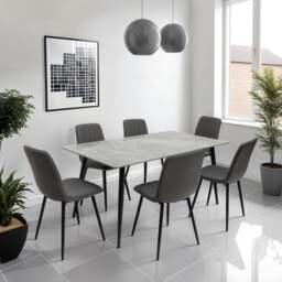 Riga Rectangular 6 Seater Dining Table - thumbnail 1