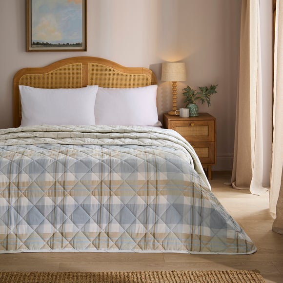 Albury Check Brushed Cotton Bedspread