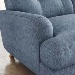 Martha Slub Faux Linen Full Corner Sofa - thumbnail 5