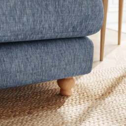 Martha Slub Faux Linen Full Corner Sofa - thumbnail 4