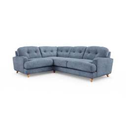 Martha Slub Faux Linen Full Corner Sofa - thumbnail 6