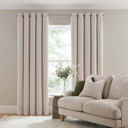 Chenille Ultra Blackout Eyelet Curtains - thumbnail 2