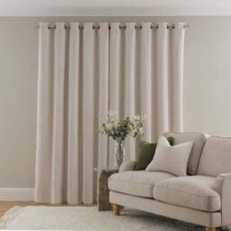 Chenille Ultra Blackout Eyelet Curtains - thumbnail 4