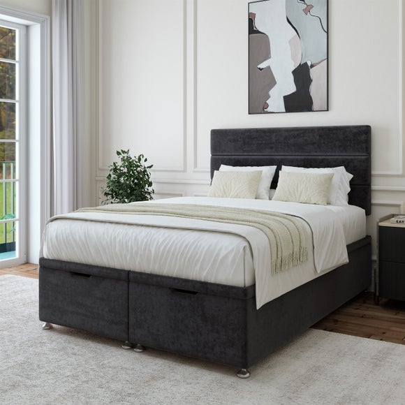 Plush Chenille End of Bed Ottoman Base - image 1