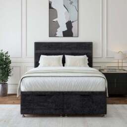 Plush Chenille End of Bed Ottoman Base - thumbnail 2