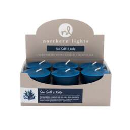 Northern Lights Set of 6 Sea Salt and Kelp Votive Candles - thumbnail 1
