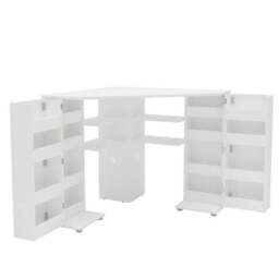 Elena Corner Dressing Table, White - thumbnail 4