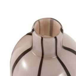 Cedar & Sage Set of 2 Linea Monochrome Stripe Glass Vases - thumbnail 6