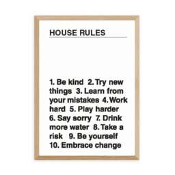 East End Prints House Rules Print - thumbnail 2