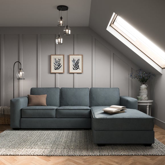 Claude Tonal Chenille Corner Chaise Sofa - image 1