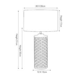 Orissa Wooden Diamond Table Lamp - thumbnail 4