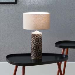 Orissa Wooden Diamond Table Lamp - thumbnail 1