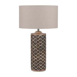 Orissa Wooden Diamond Table Lamp - thumbnail 2