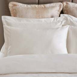 Dorma Egyptian Cotton Sateen 1000 Thread Count Cream Standard Pillowcase - thumbnail 1