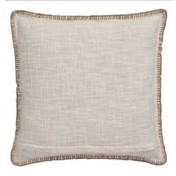 Blanket Stitch Textured Cotton Square Cushion Cover - thumbnail 4