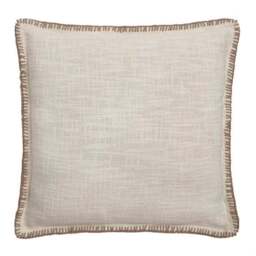 Blanket Stitch Textured Cotton Square Cushion Cover - thumbnail 3