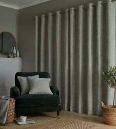 Churchgate Swithland Herringbone Eyelet Curtains (Blackout Available) - thumbnail 5