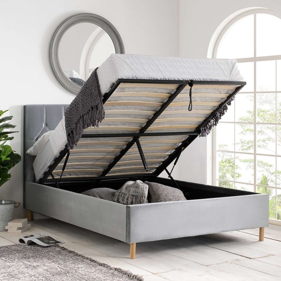 Loxley Velvet Ottoman Bed Frame - image 1