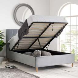Loxley Velvet Ottoman Bed Frame - thumbnail 1