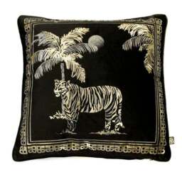 Laurence Llewelyn-Bowen Tiger Tiger Black Cushion - thumbnail 2