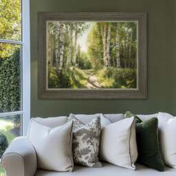 Cedar & Sage Dream in Green Framed Canvas - thumbnail 1