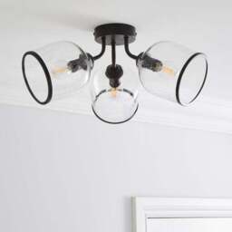 Lenny 3 Light Semi Flush Ceiling Light - thumbnail 2