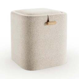 Pebble Boucle Tray Table Storage Footstool - thumbnail 6