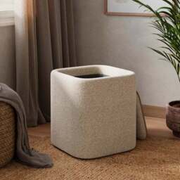 Pebble Boucle Tray Table Storage Footstool - thumbnail 3