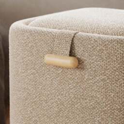 Pebble Boucle Tray Table Storage Footstool - thumbnail 5