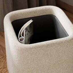 Pebble Boucle Tray Table Storage Footstool - thumbnail 4