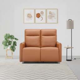 Lugo Faux Leather Manual Recliner 2 Seater Sofa - thumbnail 1