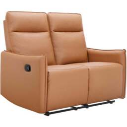 Lugo Faux Leather Manual Recliner 2 Seater Sofa - thumbnail 2