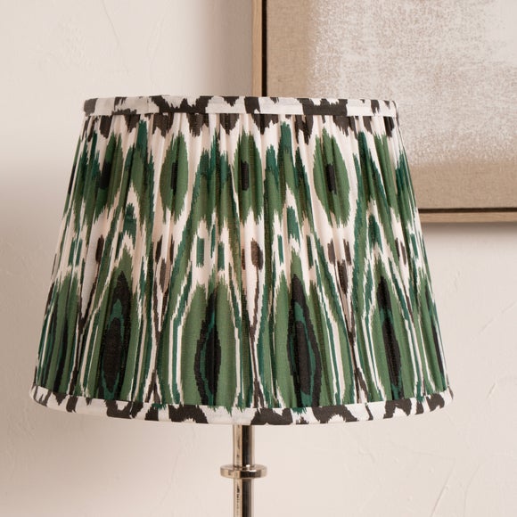 Izara Ikat Patterned Gathered Tapered Lamp Shade - image 1